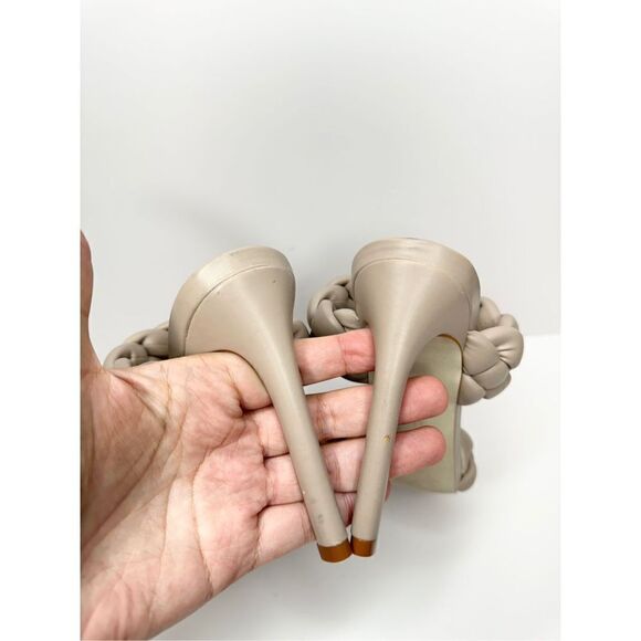 Steve Madden Sandals Womens 5.5 Tan Kenley Citron Braided Open Toe High Heel‎ - Picture 7 of 10